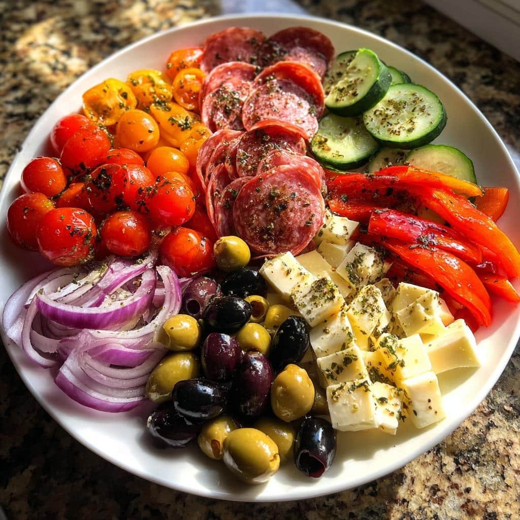 Healthy Keto Antipasto Salad Platter - detail 1