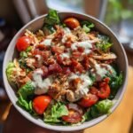 Healthy Keto Chicken BLT Salad with Aioli