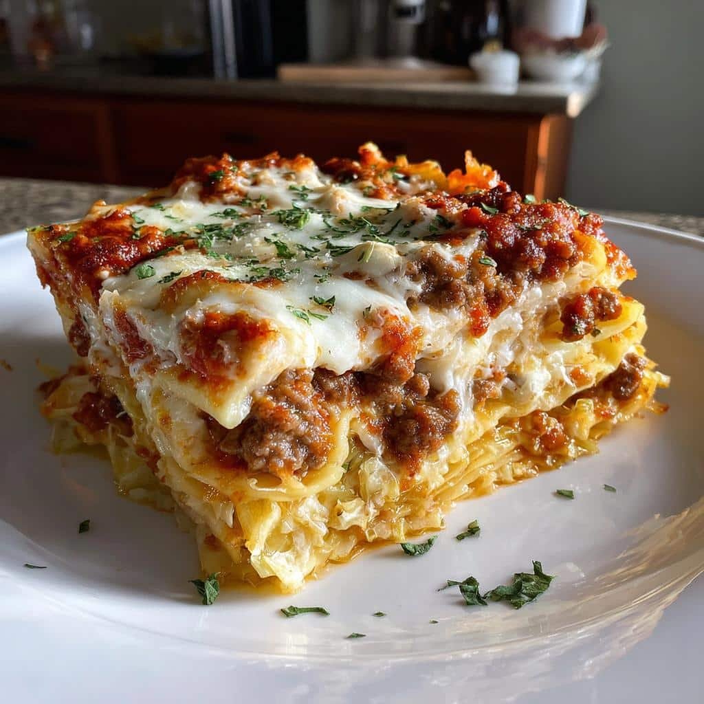 Healthy Keto Lasagna with Cabbage Noodles - detail 1