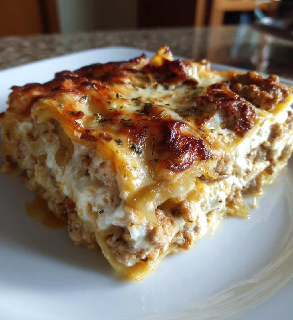 Healthy Lasagna with Caramelized Onions