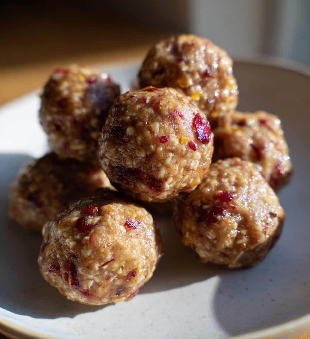 Healthy Lemon Cranberry Date Bites