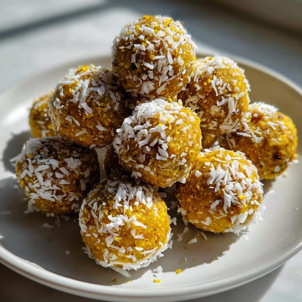Healthy Lemon Turmeric Energy Balls