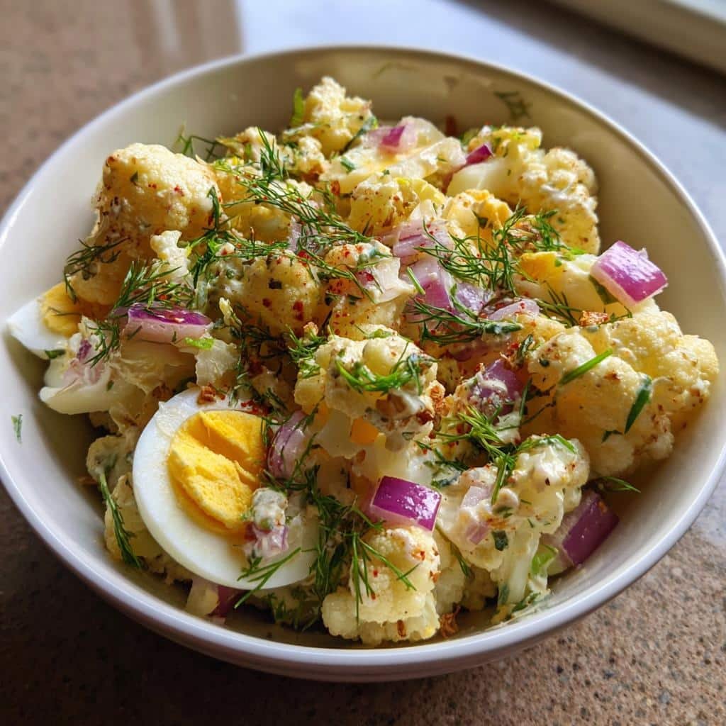 Healthy Low-Carb Cauliflower Potato Salad