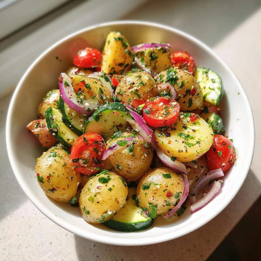 Healthy Mediterranean Potato Salad (Dairy-Free) - detail 1