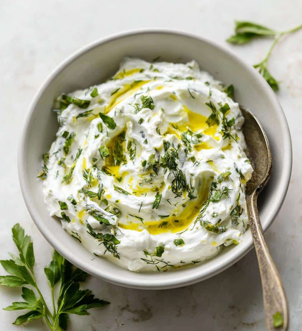 Healthy Mediterranean Yogurt Herb Dip - detail 1