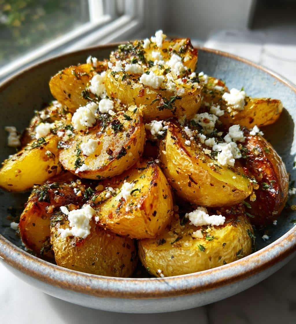Healthy Oregano & Feta Roasted Potatoes - detail 1
