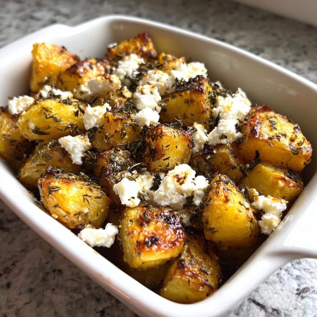 Healthy Oregano & Feta Roasted Potatoes - detail 1