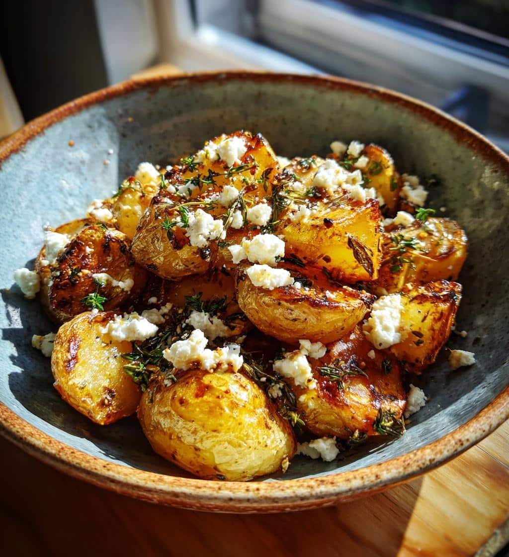 Healthy Oregano & Feta Roasted Potatoes