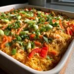Healthy Pad Thai Spaghetti Squash Casserole (Paleo)