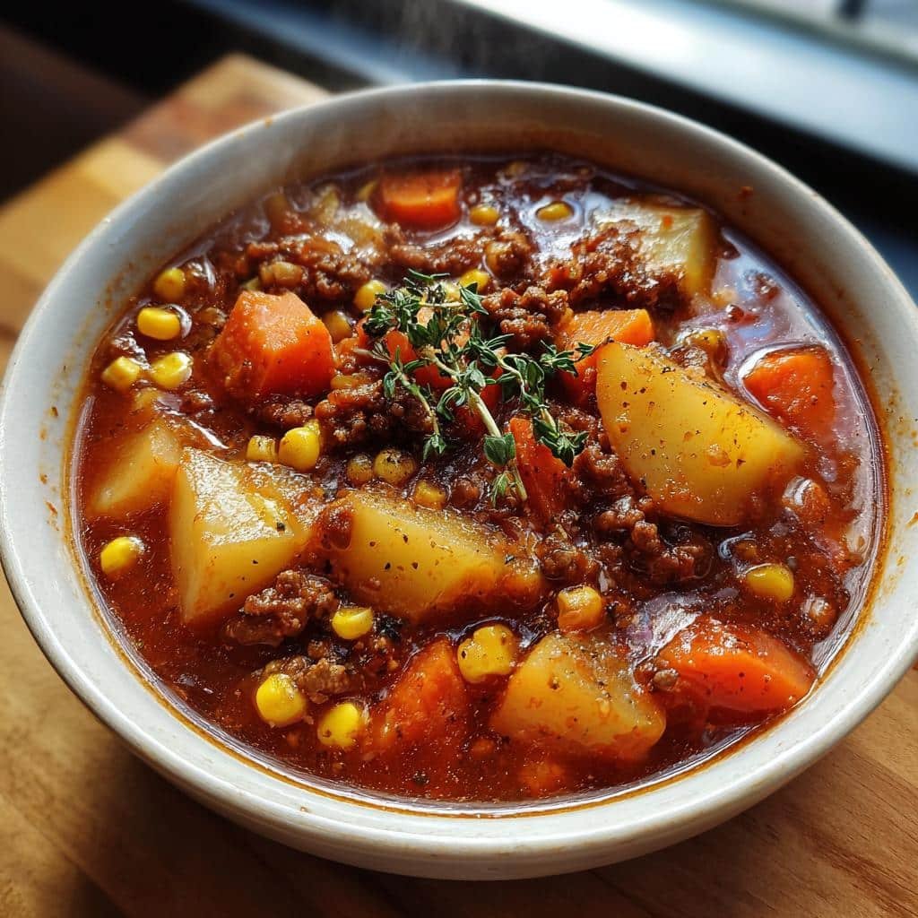 Healthy Poor Man's Stew in Crock Pot