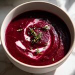 Healthy Roasted Beet & Root Veggie Soup