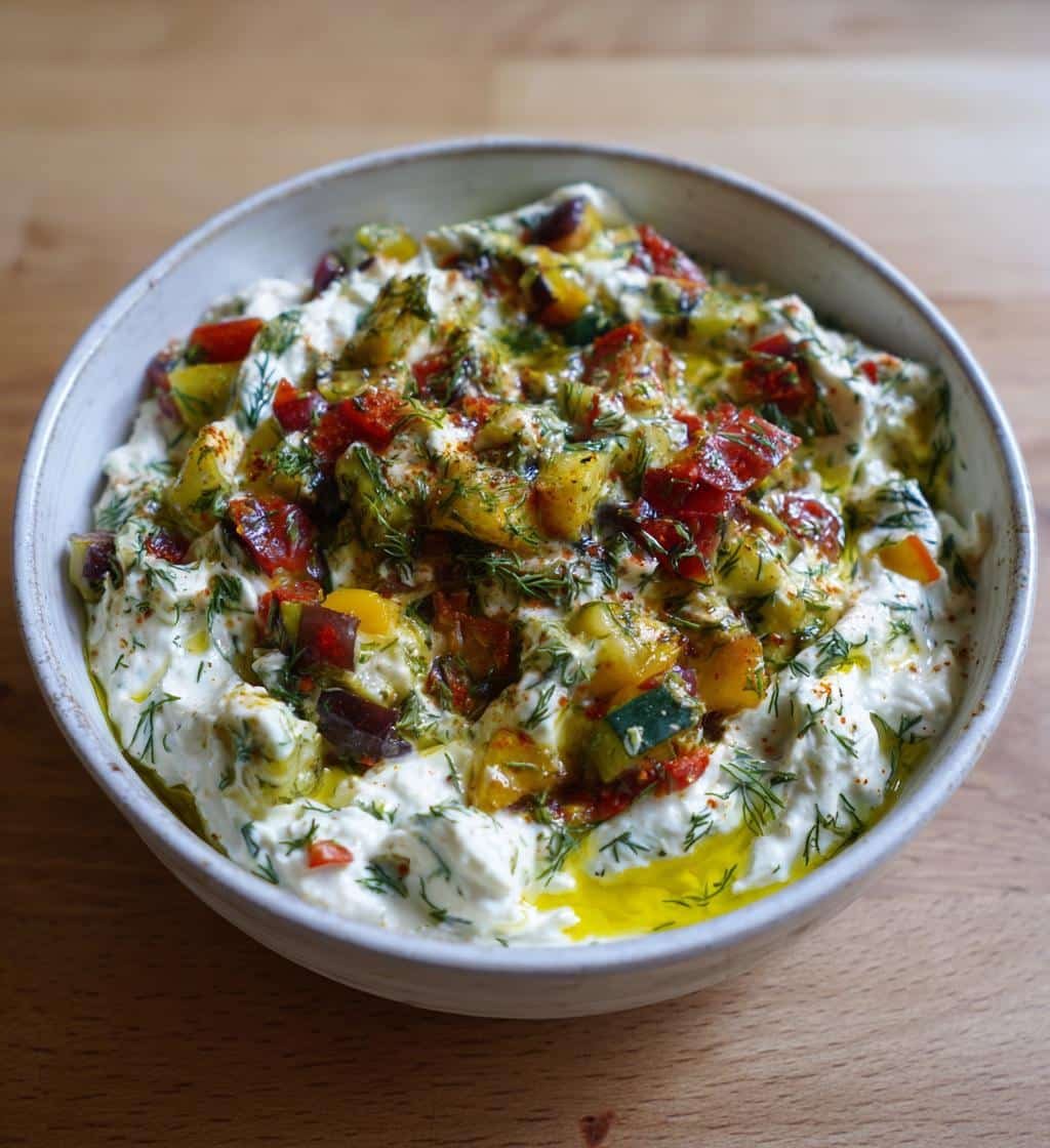 Irresistible Healthy Roasted Vegetable Yogurt Dip in 3 Steps 4 Healthy Roasted Vegetable Yogurt Dip - detail 1