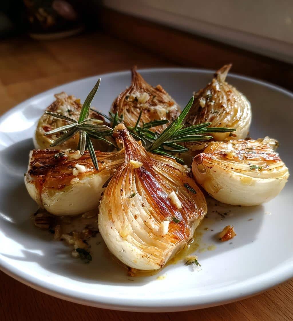 Healthy Rosemary and Garlic Roasted Onions - detail 1