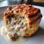 Healthy Sausage Gravy Biscuit Bomb
