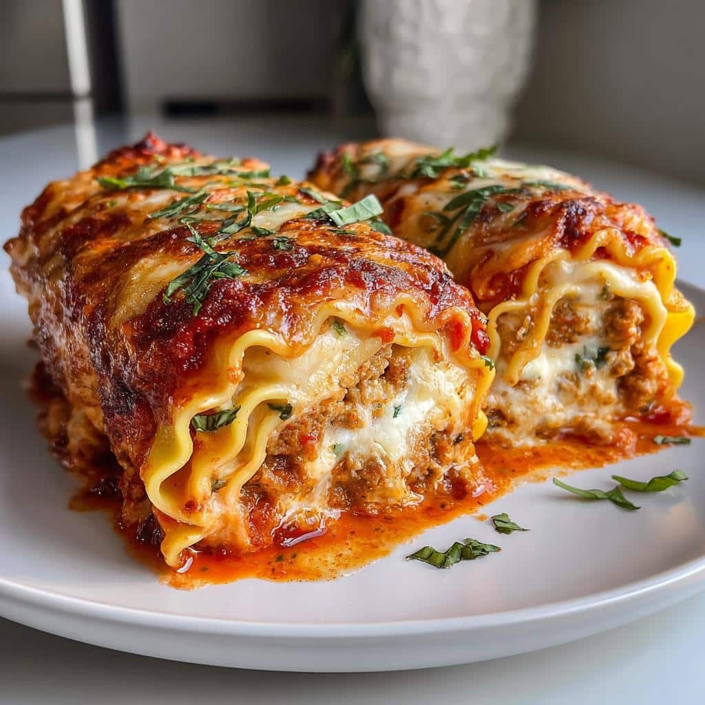 Healthy Sausage Lasagna Roll-Ups - detail 1