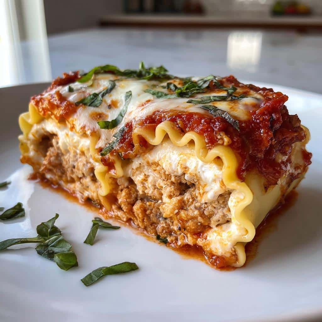 Healthy Sausage Lasagna Roll-Ups