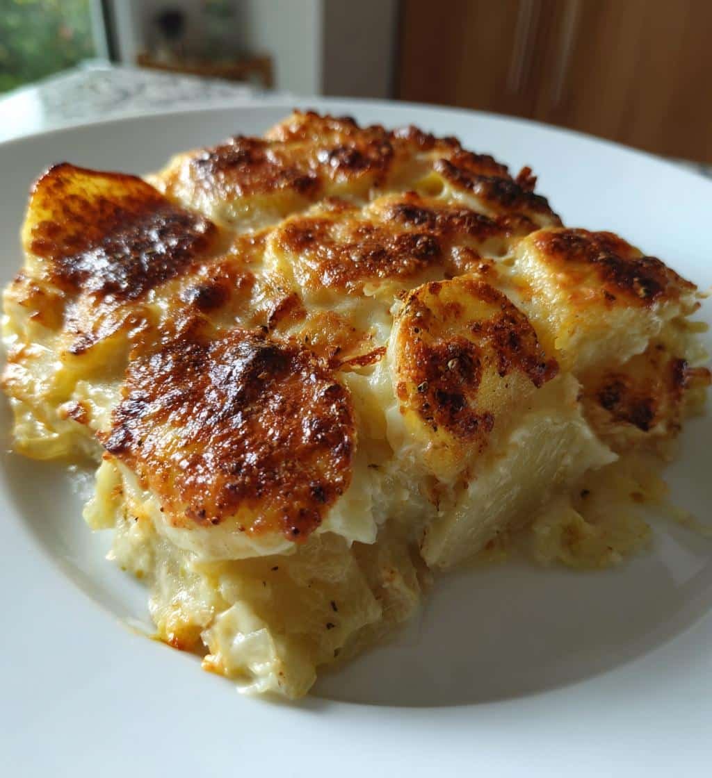 Healthy Scalloped Potato Cabbage Casserole