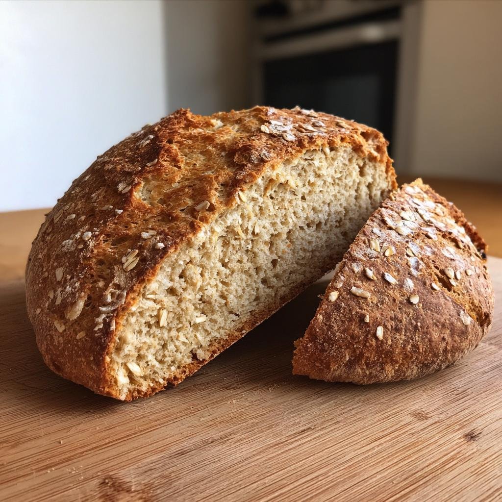 Healthy Seeded Oat Bread (No-Knead) - detail 1