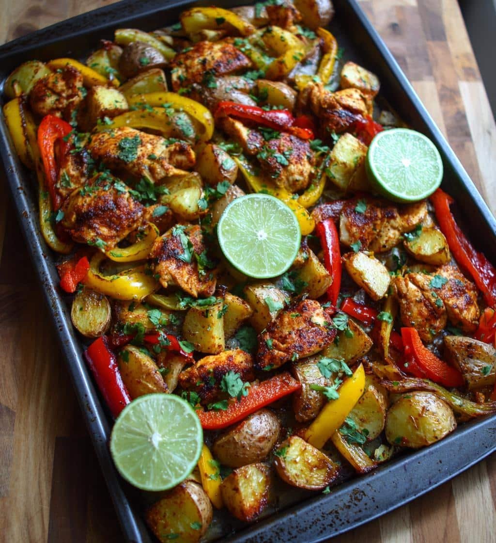 Healthy Sheet Pan Chicken Fajita Potatoes - detail 1