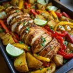 Healthy Sheet Pan Chicken Fajita Potatoes