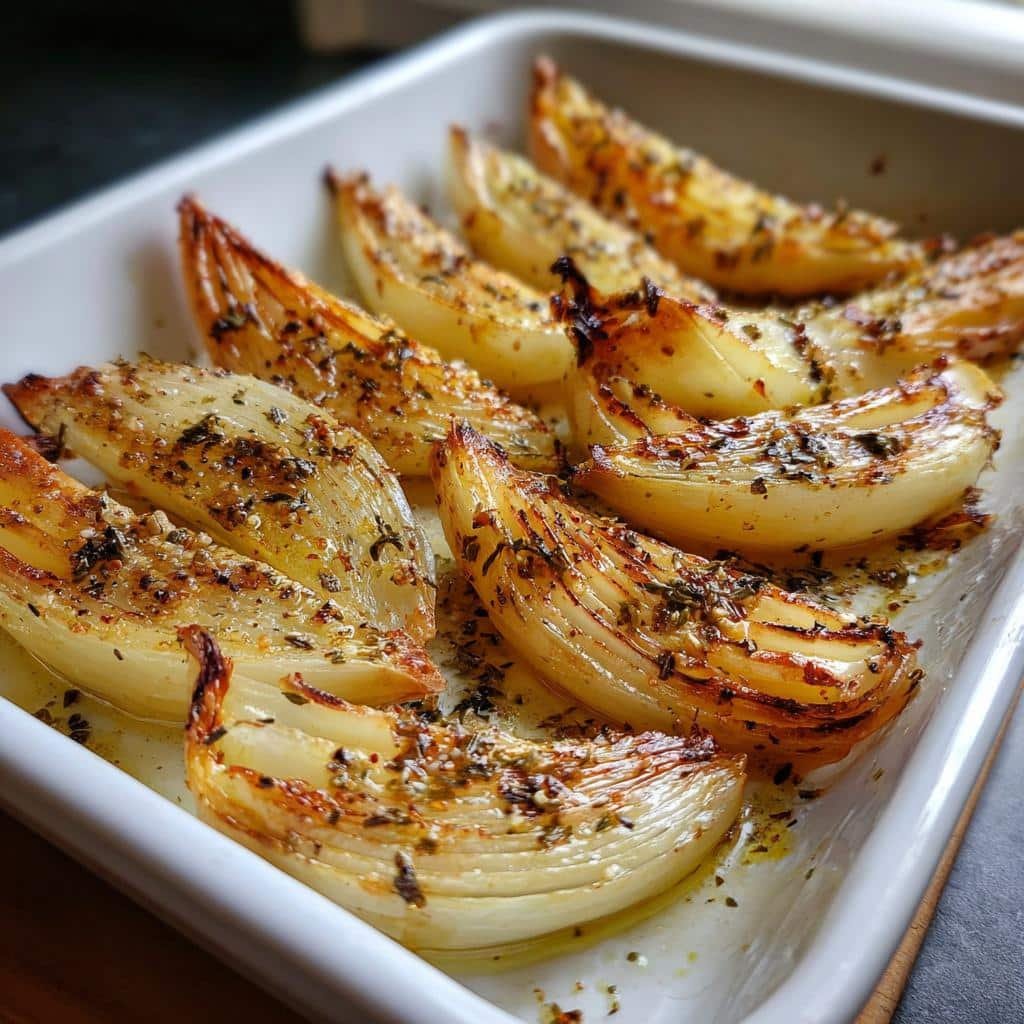 Healthy Sheet Pan Roasted Onion Wedges (30 Minutes) - detail 1