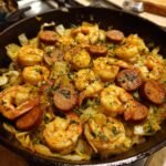 Healthy Shrimp, Sausage & Cabbage Skillet