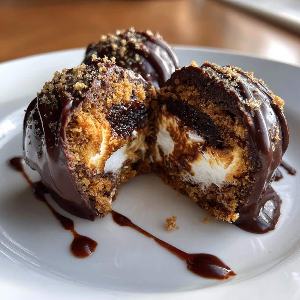 Healthy S'mores Chocolate Bombs