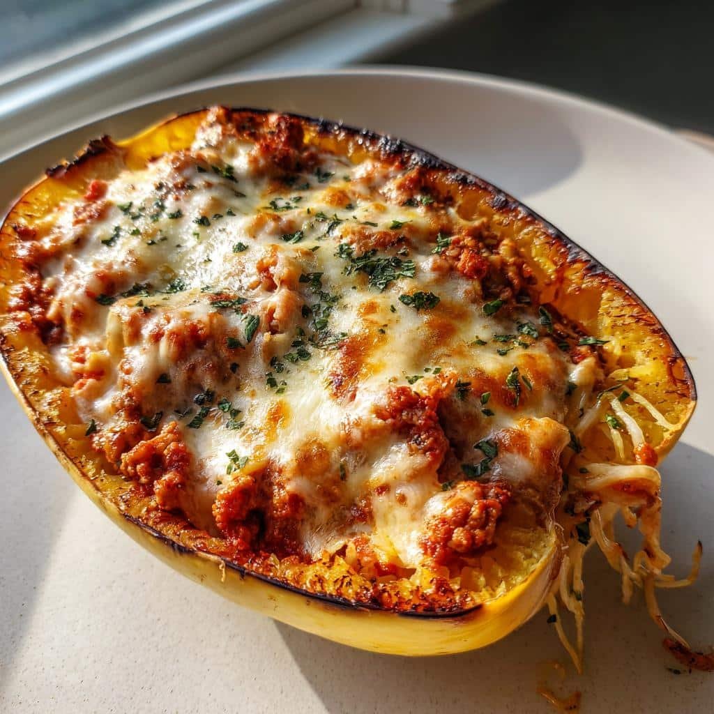 Healthy Spaghetti Squash Lasagna Boats: 380-Calorie Comfort 4 Healthy Spaghetti Squash Lasagna Boats - detail 1