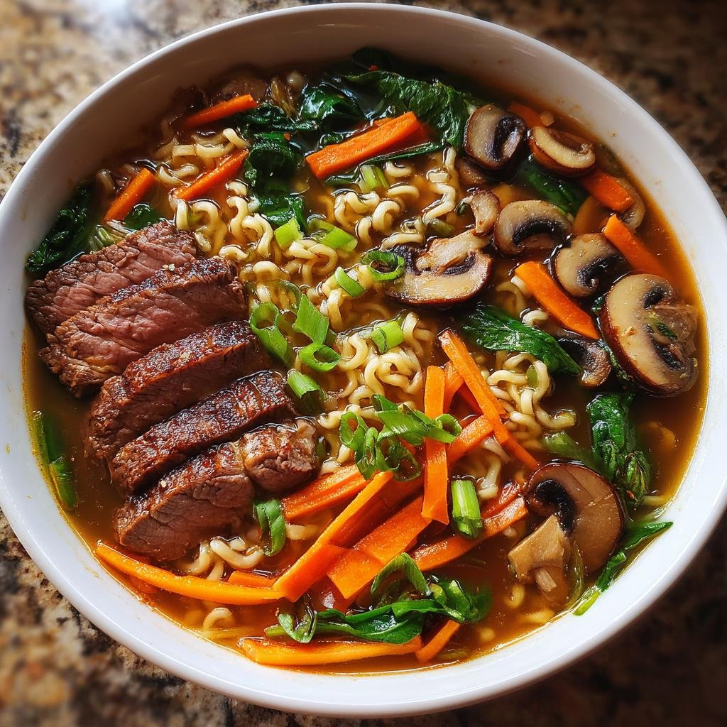 Healthy Steak Ramen Soup - detail 1