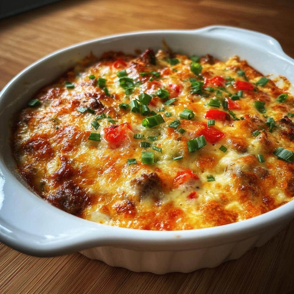 Healthy Steak loaded queso dip