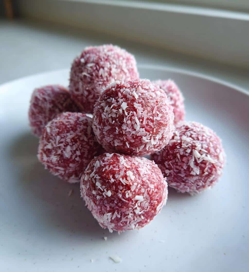 Healthy Strawberry Coconut Bliss Balls - detail 1