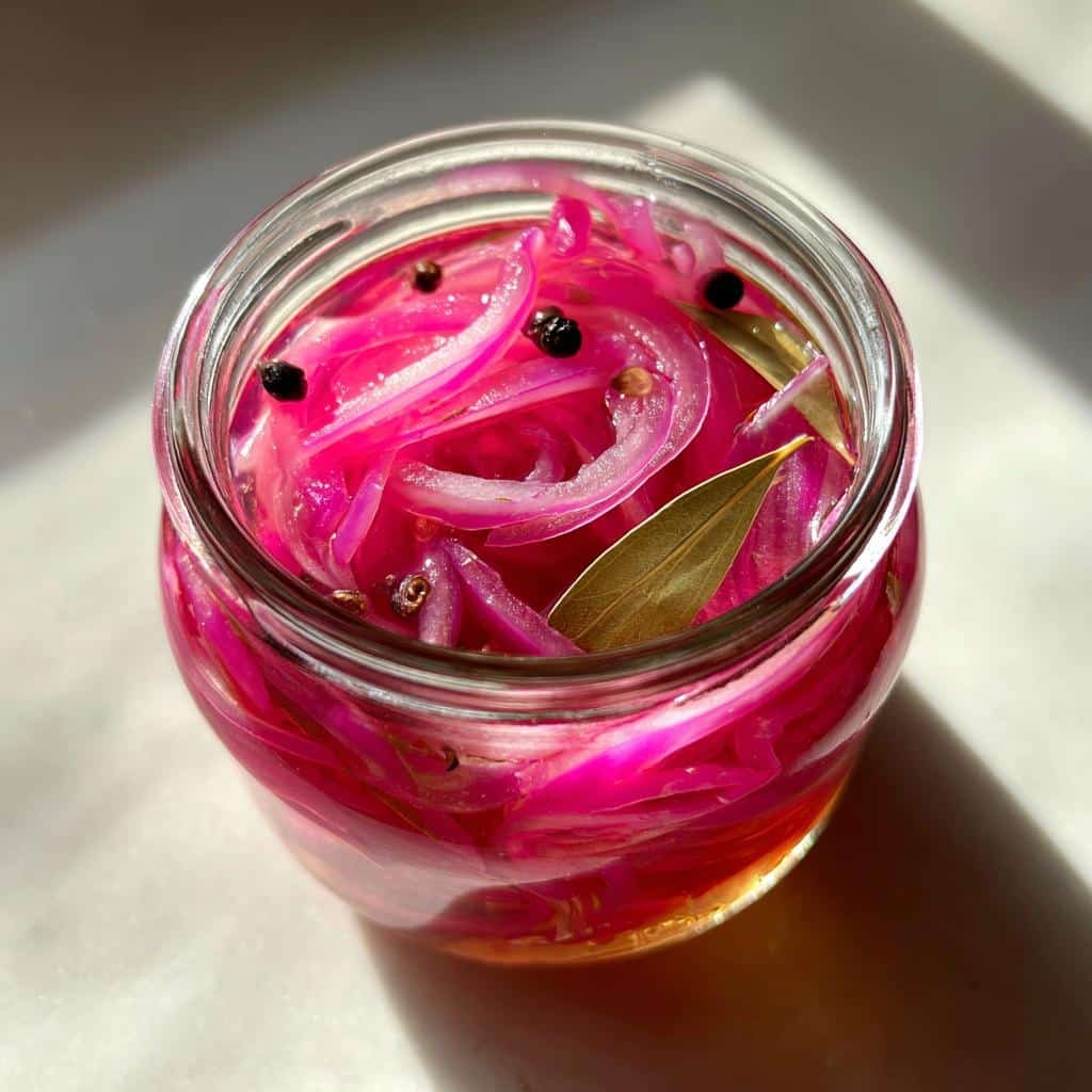 Healthy Sweet and Tangy Pickled Onions (Vinegar & Honey) - detail 1