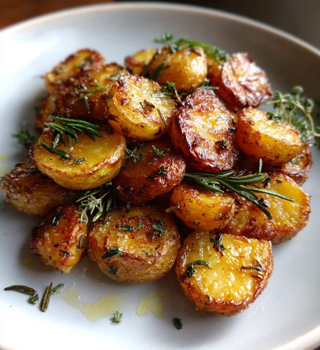 Healthy Truffle Oil Herb Roasted Potatoes