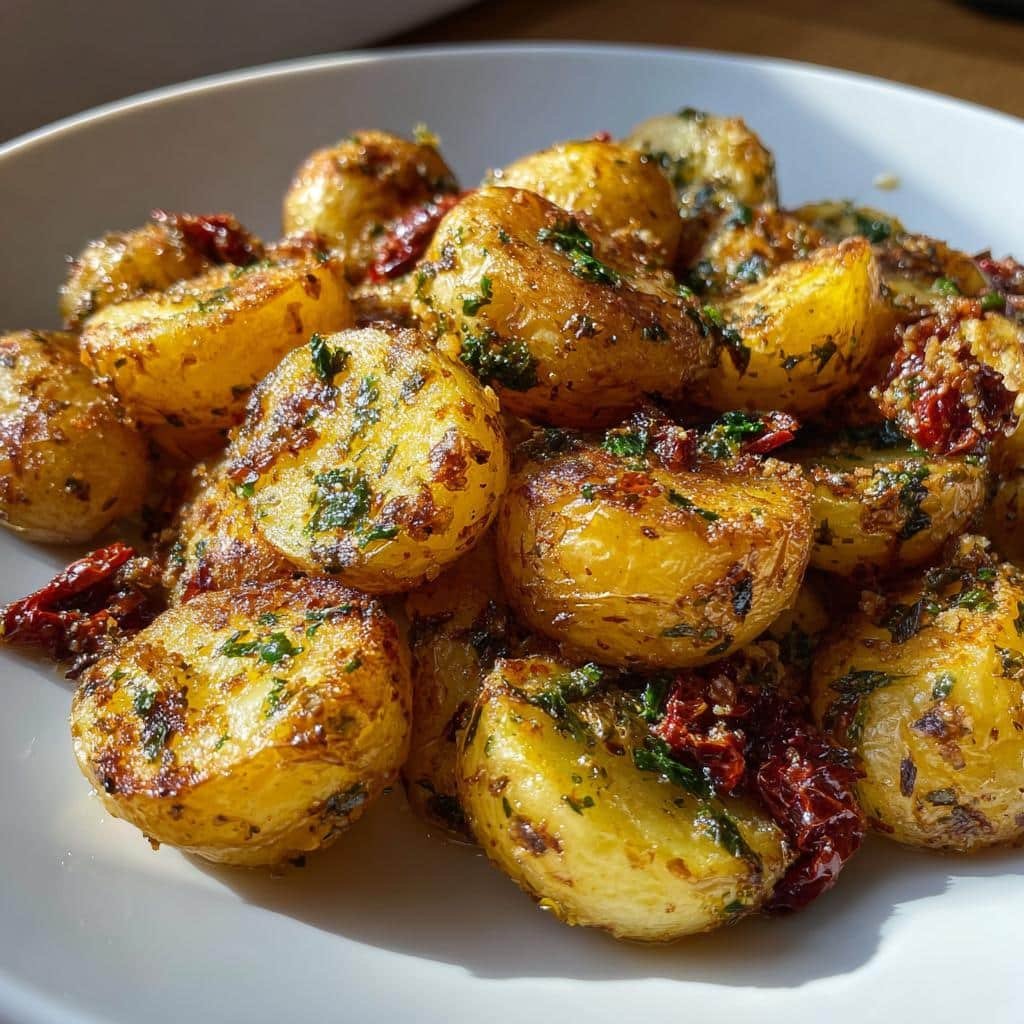 Healthy Tuscan Roasted Potatoes with Sun-Dried Tomato - detail 1