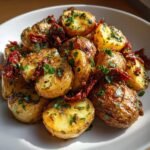 Healthy Tuscan Roasted Potatoes with Sun-Dried Tomato