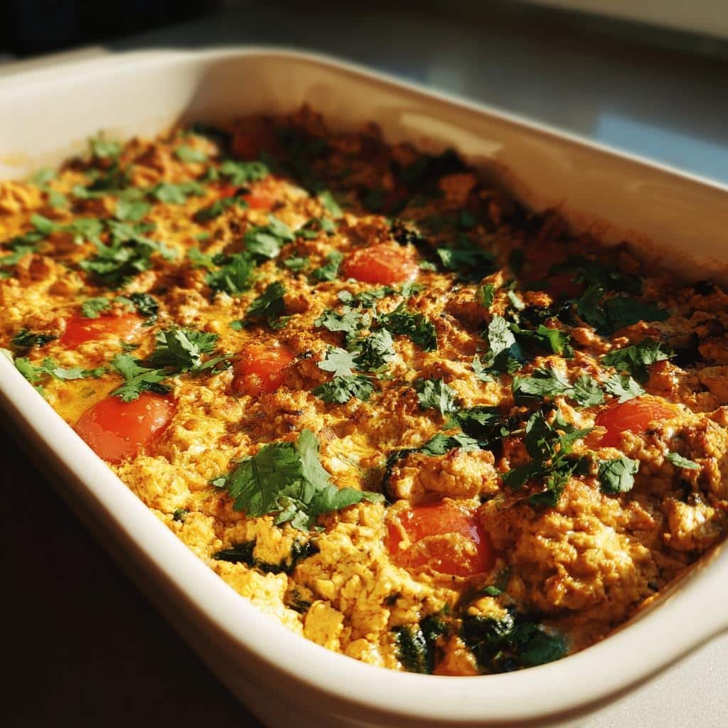 Healthy Vegan Indian-Spiced Tofu Casserole - detail 1