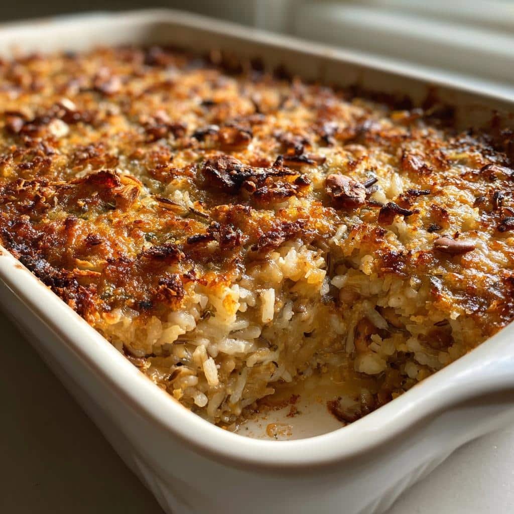 Healthy Vegan Wild Rice Navy Bean Casserole - detail 1