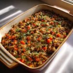 Healthy Vegan Wild Rice Navy Bean Casserole