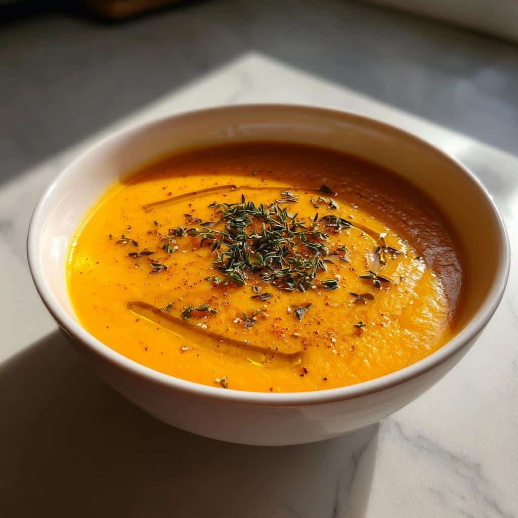 Healthy Vegetable Squash Soup - detail 1
