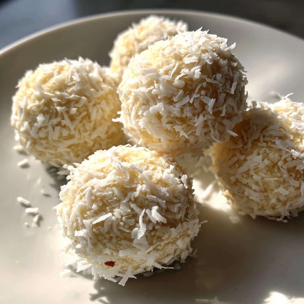Healthy White Chocolate Cheesecake Truffles - detail 1