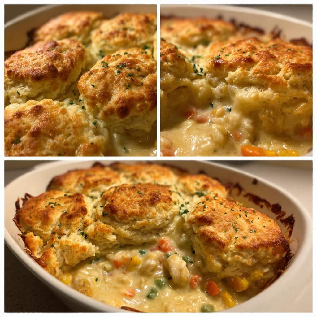 Healthy cheddar Bay Biscuit Chicken Pot Pie