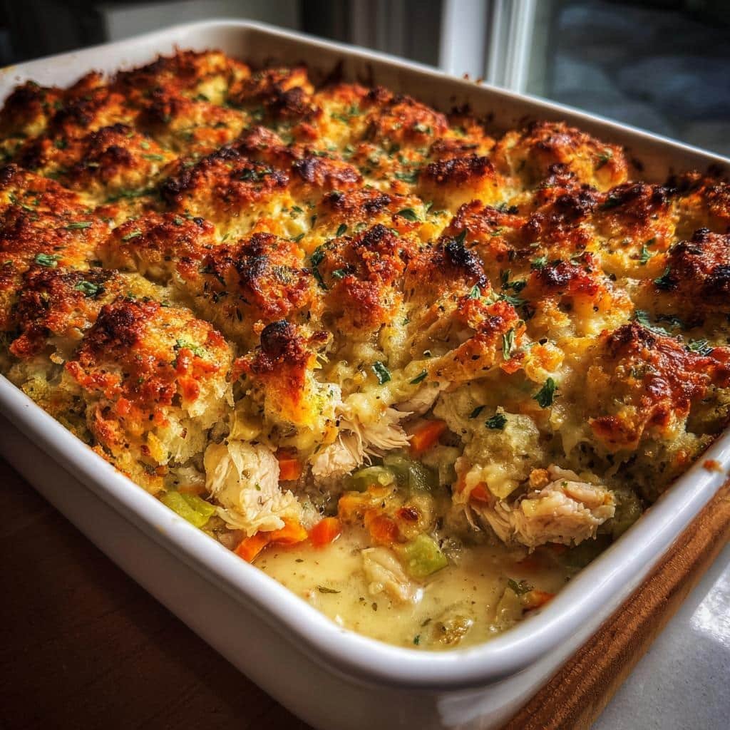 Healthy chicken and stuffing casserole - detail 1