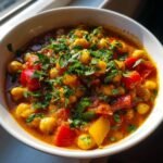 Healthy crockpot Mediterranean Chickpea Stew
