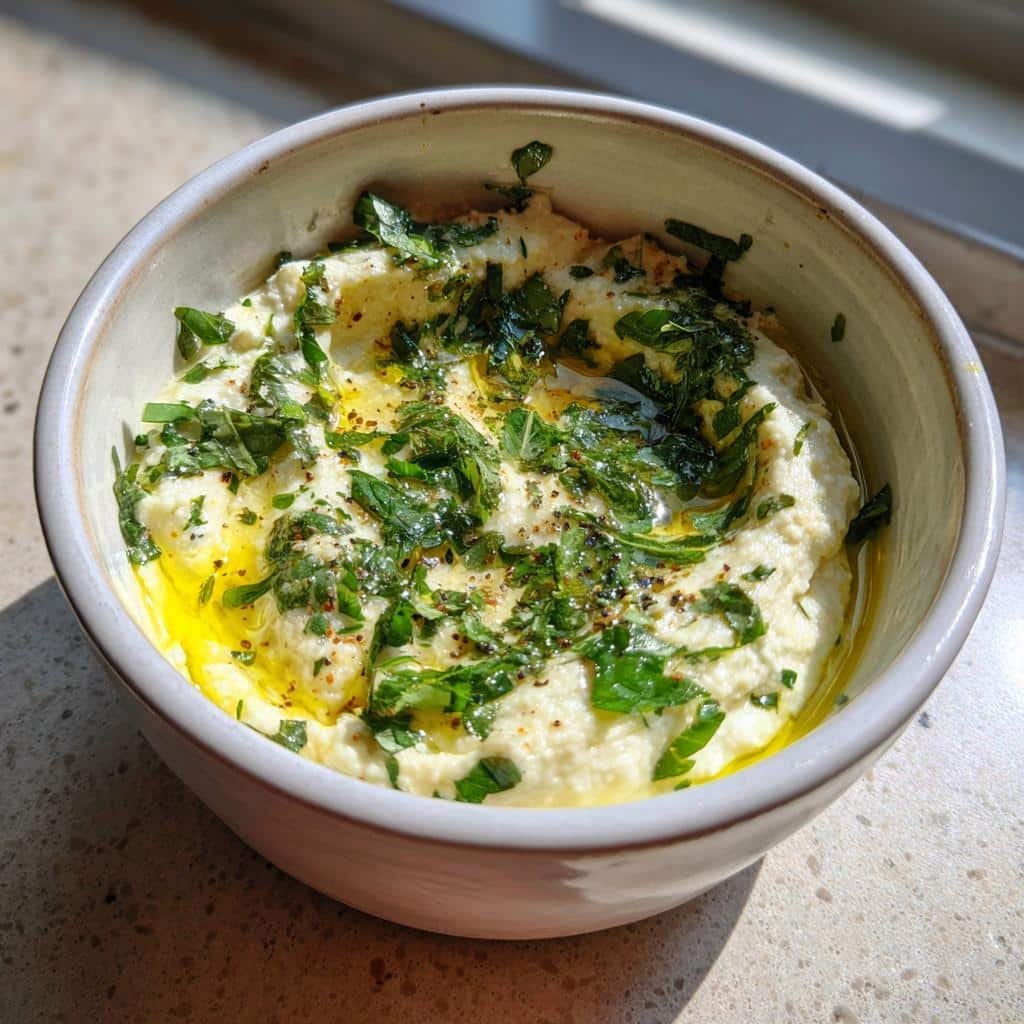 Healthy erb-Infused White Bean Dip