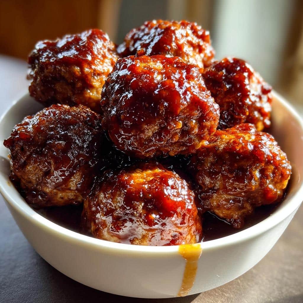 Irresistible Honey BBQ Crockpot Meatballs in 3 Easy Steps 4 Honey BBQ Crockpot Meatballs - detail 1