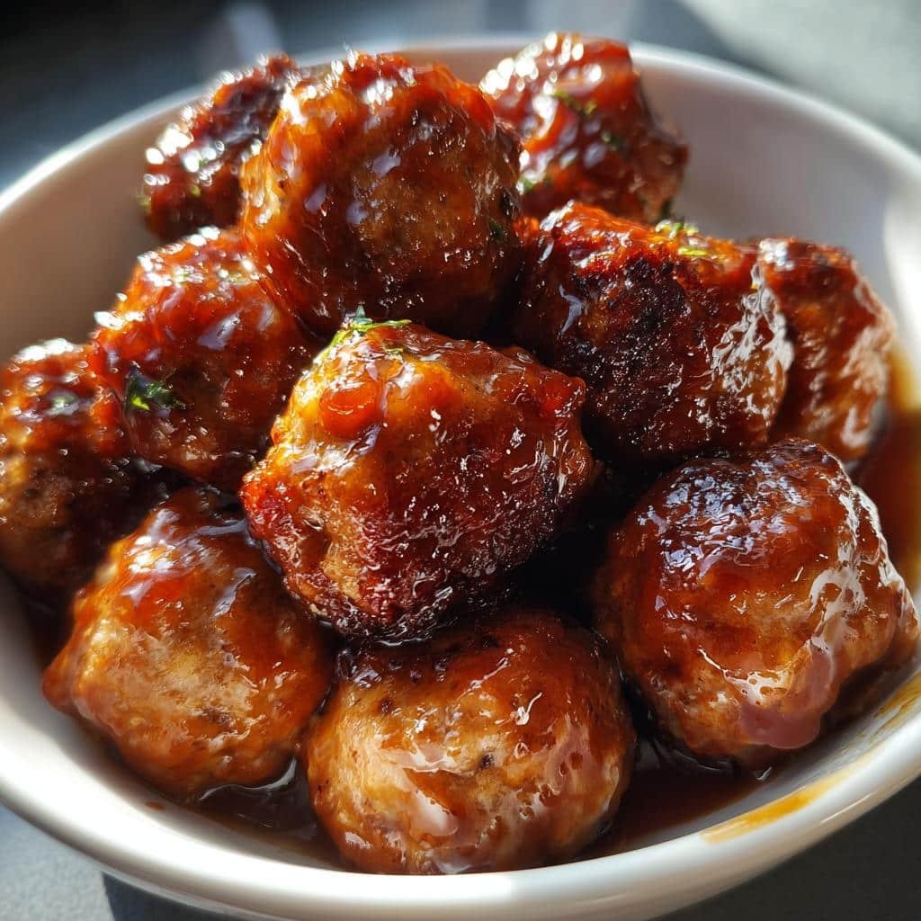 Honey BBQ Crockpot Meatballs