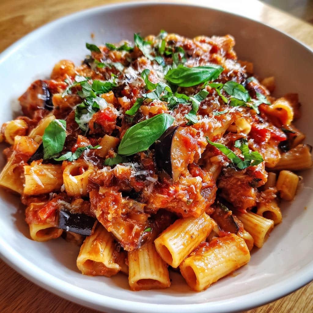 Italian Tuna Pasta with Eggplant