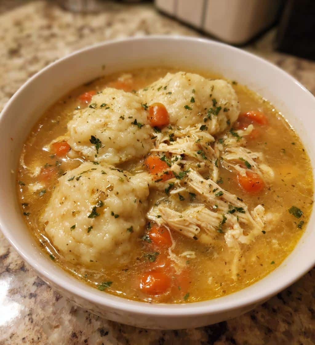 Lazy chicken and dumplings soup