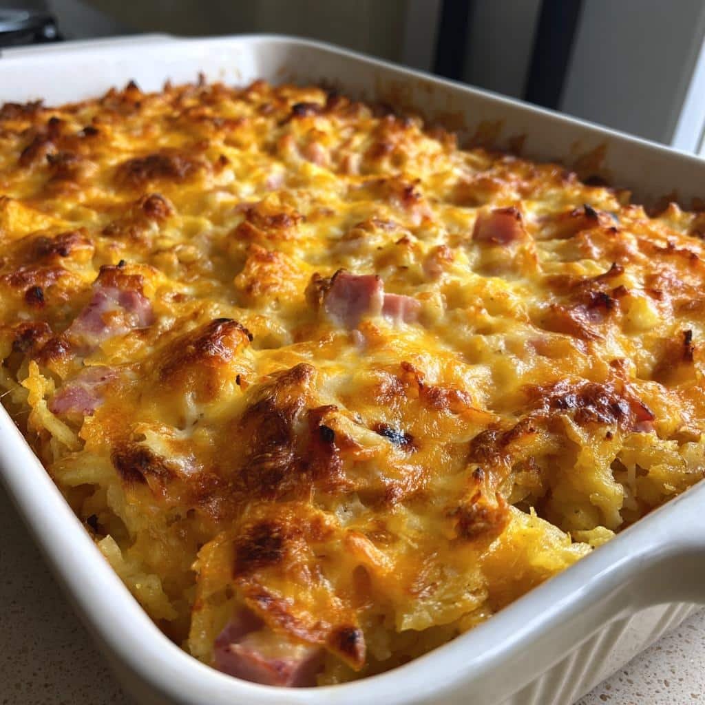 Loaded Cheesy Ham and Hash Brown Casserole - detail 1