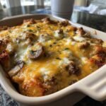 Mushroom Cheeseburger Casserole